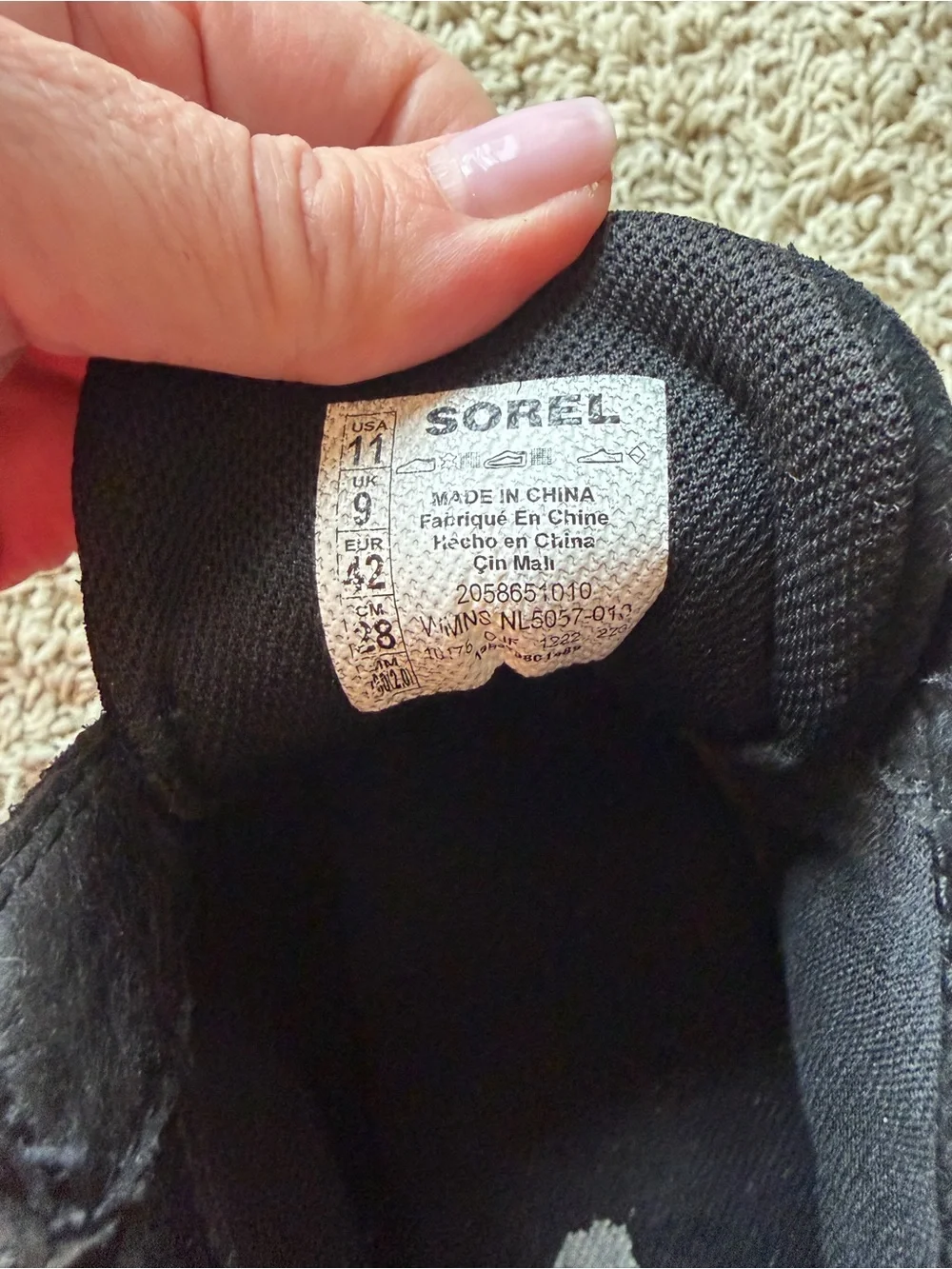Sorel Out N About Women’s Size 11 Black Suede Wedge Pull On Boots Urban